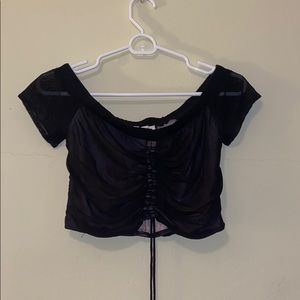 Cotton Candy LA Cropped Going Out Top